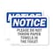 Signmission Please Do Not Throw Paper Towels In The Toilet, 7 in W x Rectangle, Vinyl Decal OS-2PACK-NS-D-57-L-17424 - alternate 1
